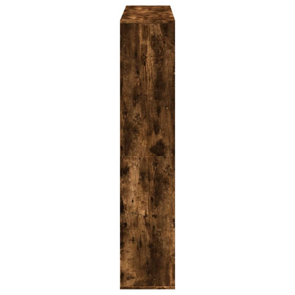 Boekenkast 132x29x141,5 cm bewerkt hout gerookt eikenkleurig