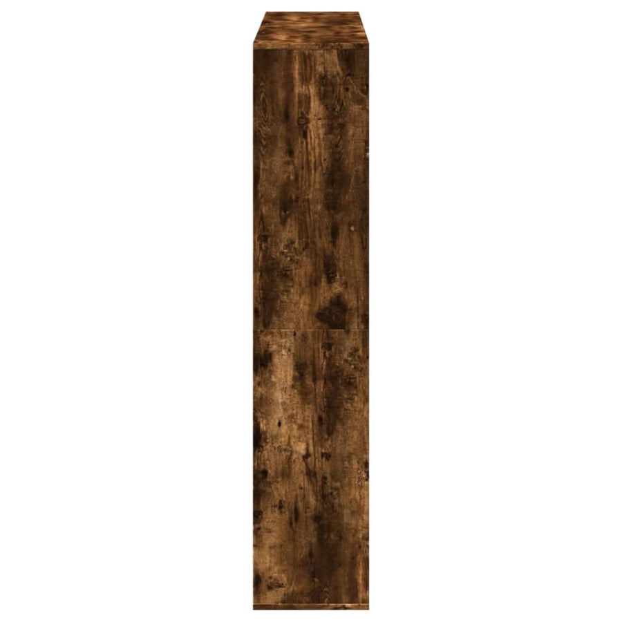 Boekenkast 132x29x141,5 cm bewerkt hout gerookt eikenkleurig