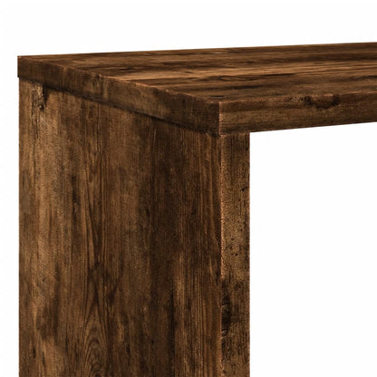 Boekenkast 132x29x141,5 cm bewerkt hout gerookt eikenkleurig