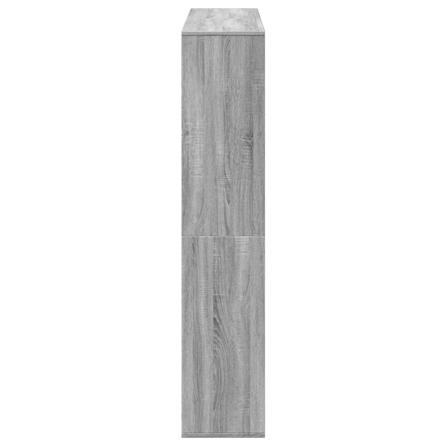 Boekenkast 132x29x141,5 cm bewerkt hout grijs sonoma eiken