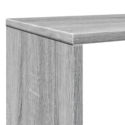 Boekenkast 132x29x141,5 cm bewerkt hout grijs sonoma eiken