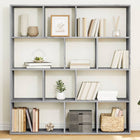 Boekenkast 132x29x141,5 cm bewerkt hout grijs