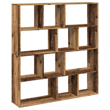 Boekenkast 132X29X141,5 Cm Bewerkt Hout Kleurig Oud Hout 132 cm 141.5 cm