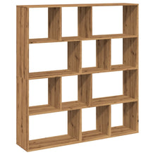 Boekenkast 132X29X141,5 Cm Bewerkt Hout Artisanaal Eikenkleur Artisian Oak 132 cm 141.5 cm