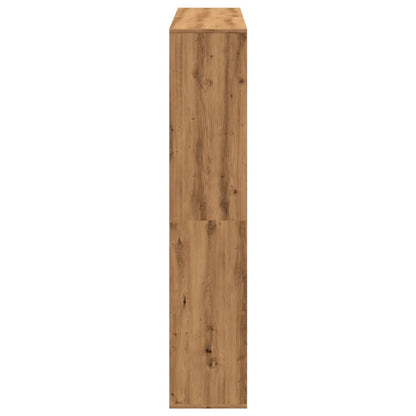 Boekenkast 132X29X141,5 Cm Bewerkt Hout Artisanaal Eikenkleur Artisian Oak 132 cm 141.5 cm