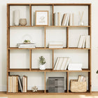 Boekenkast 132x29x141,5 cm bewerkt hout eikenkleur