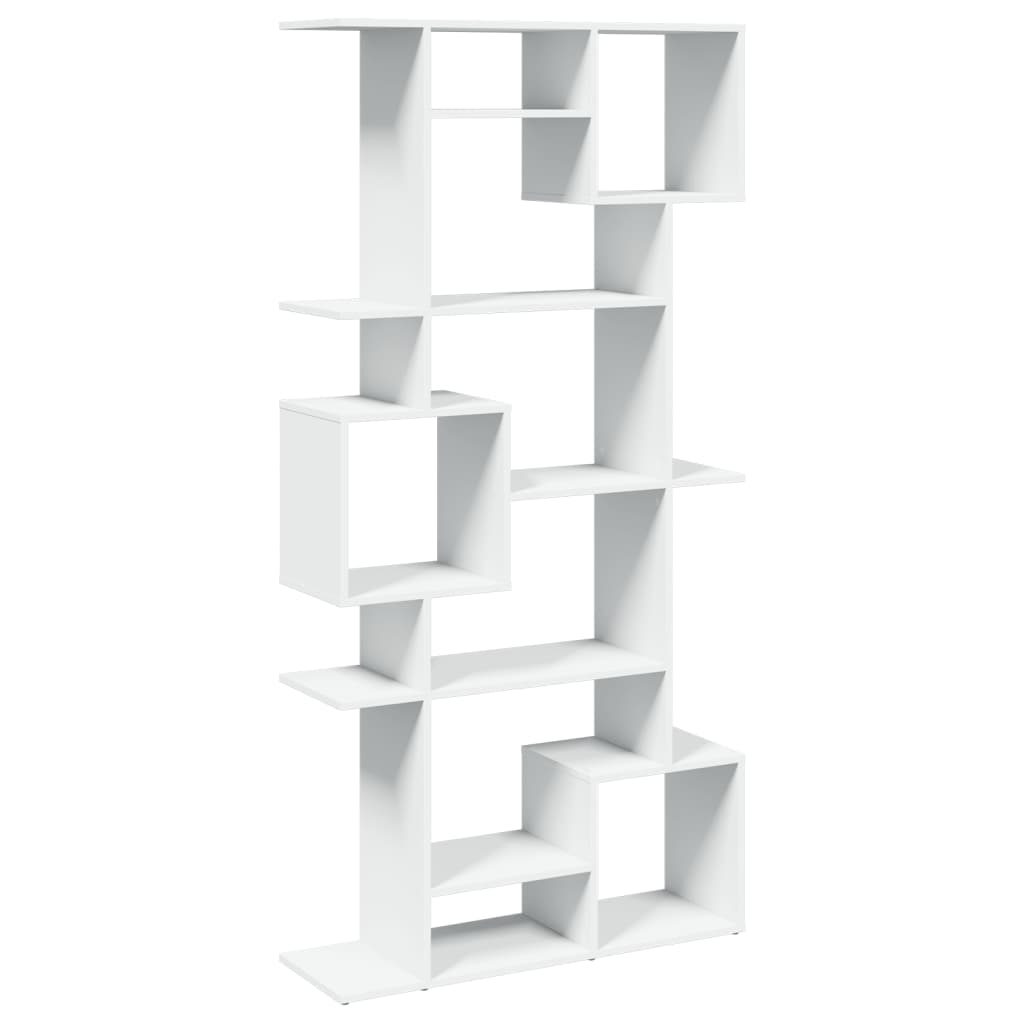Boekenkast 92x29x188 cm bewerkt hout wit