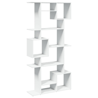 Boekenkast 92x29x188 cm bewerkt hout wit