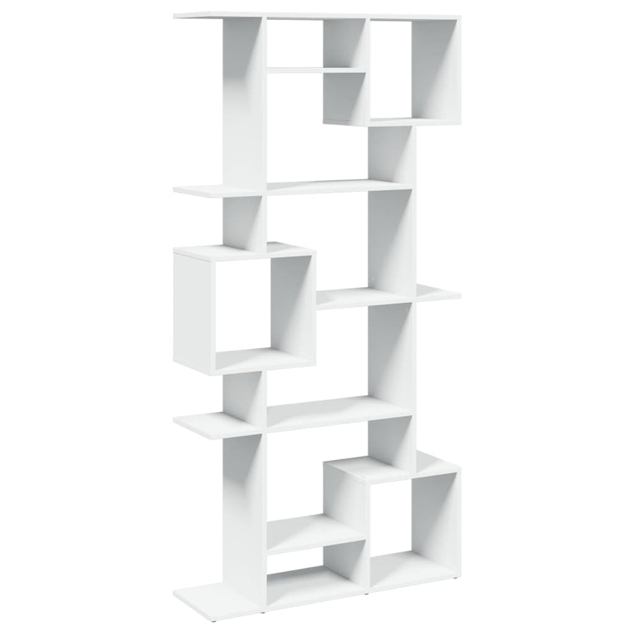 Boekenkast 92x29x188 cm bewerkt hout wit