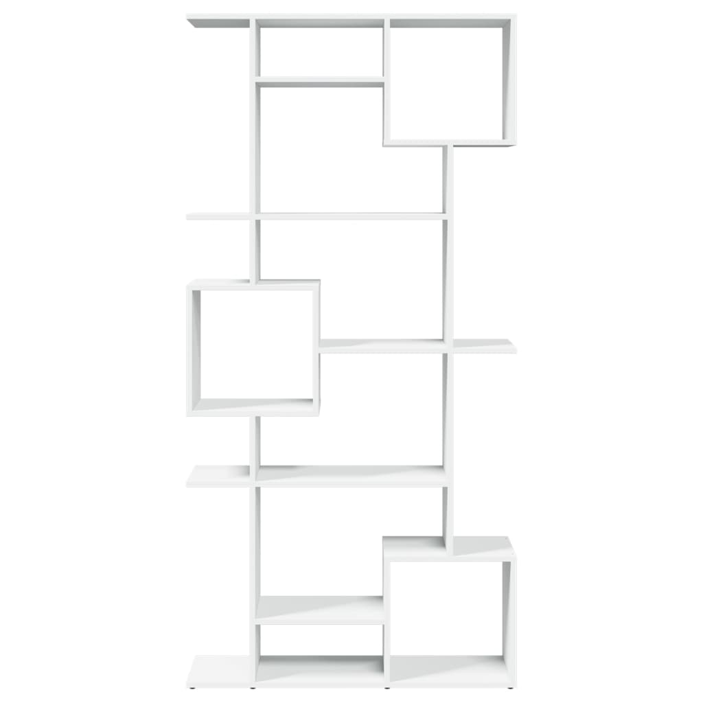 Boekenkast 92x29x188 cm bewerkt hout wit