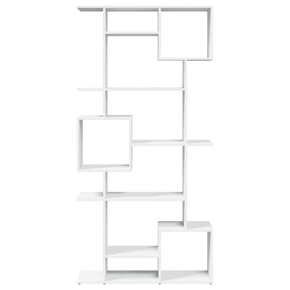 Boekenkast 92x29x188 cm bewerkt hout wit