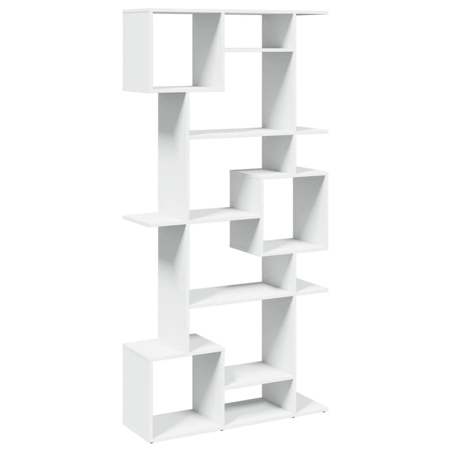Boekenkast 92x29x188 cm bewerkt hout wit