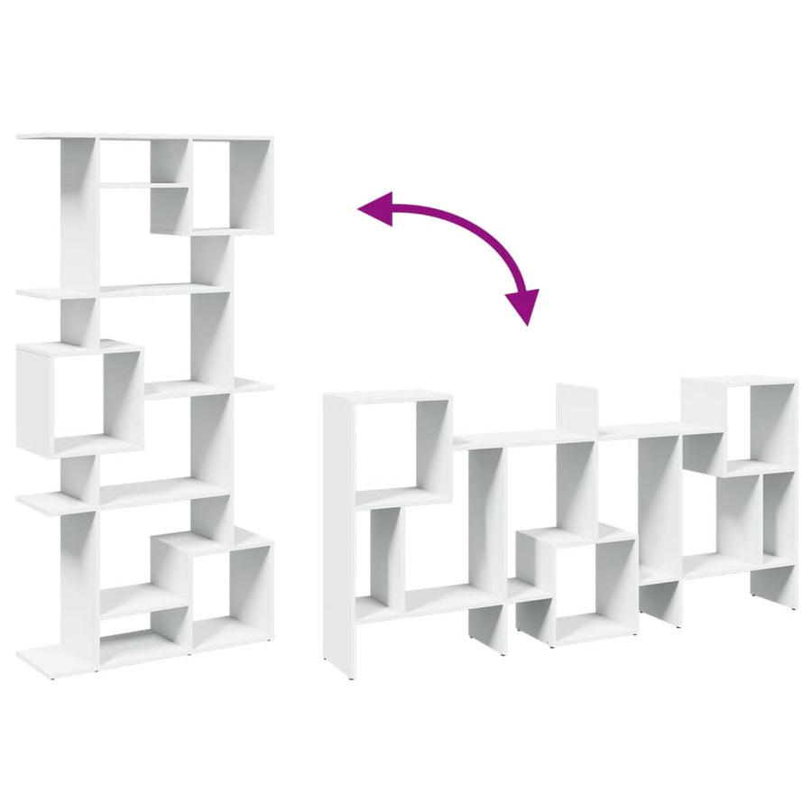 Boekenkast 92x29x188 cm bewerkt hout wit