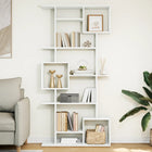 Bookcase 92x29x188 cm engineered wood white