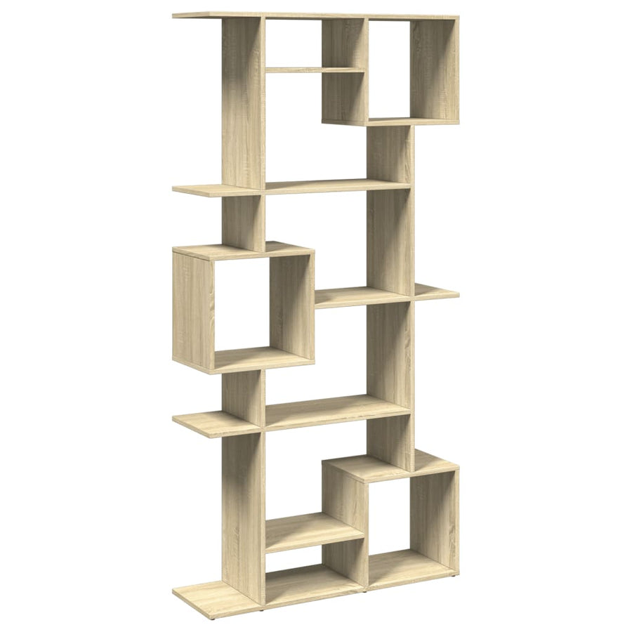 Boekenkast 92x29x188 cm bewerkt hout sonoma eikenkleurig