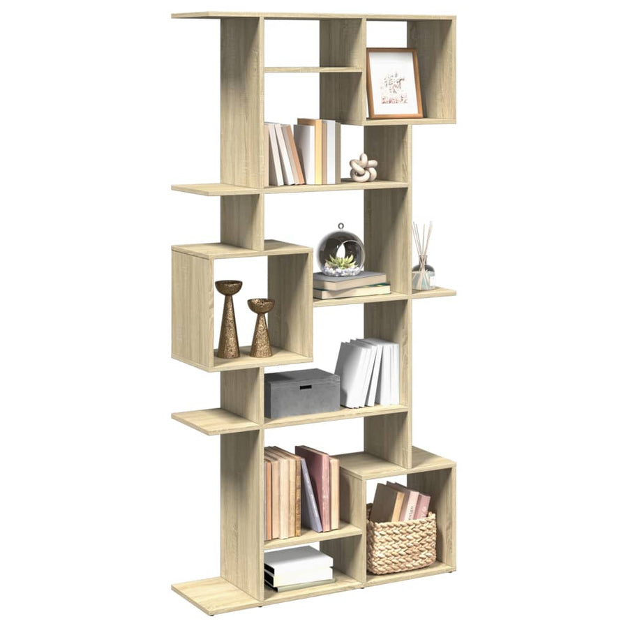 Boekenkast 92x29x188 cm bewerkt hout sonoma eikenkleurig