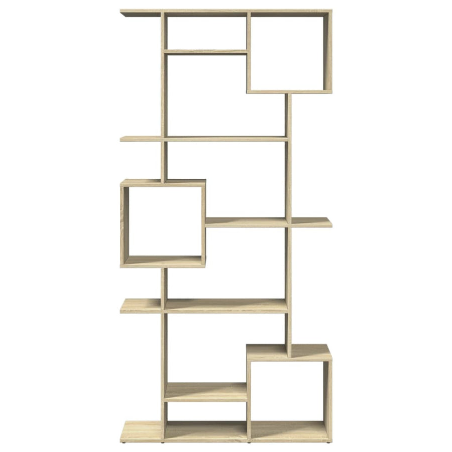 Boekenkast 92x29x188 cm bewerkt hout sonoma eikenkleurig