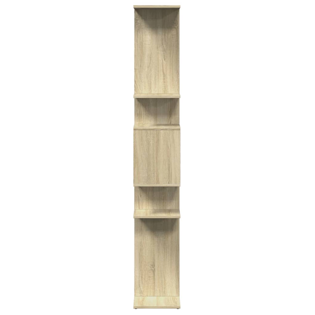 Boekenkast 92x29x188 cm bewerkt hout sonoma eikenkleurig