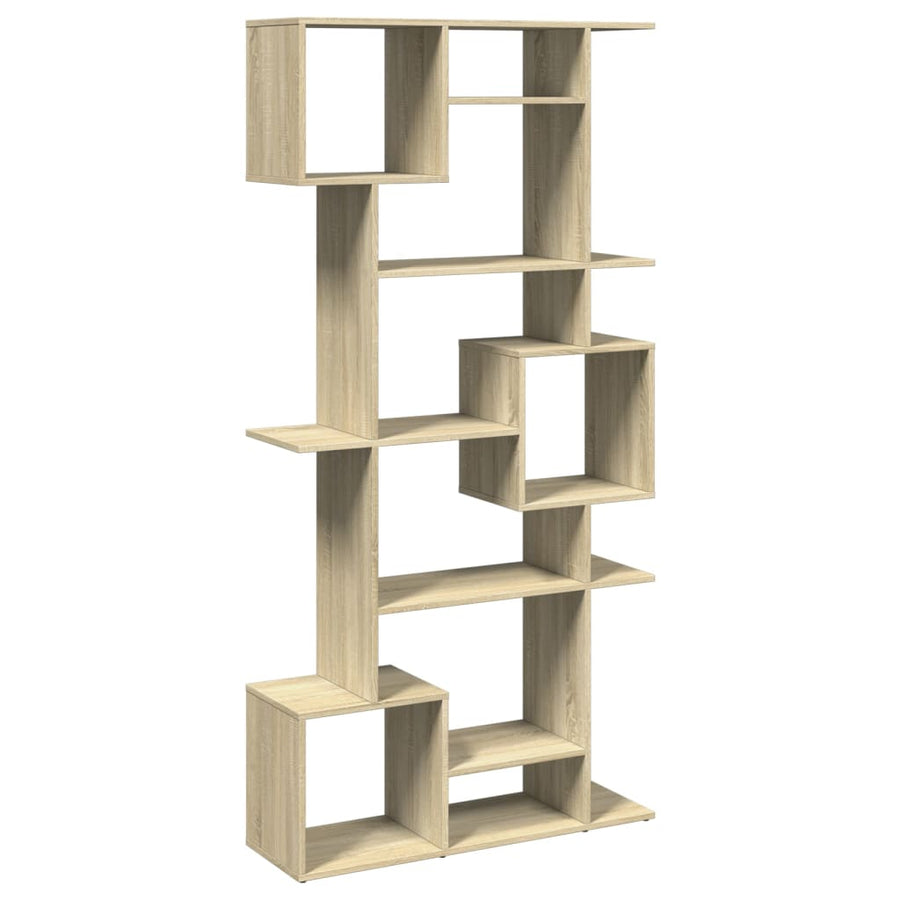 Boekenkast 92x29x188 cm bewerkt hout sonoma eikenkleurig