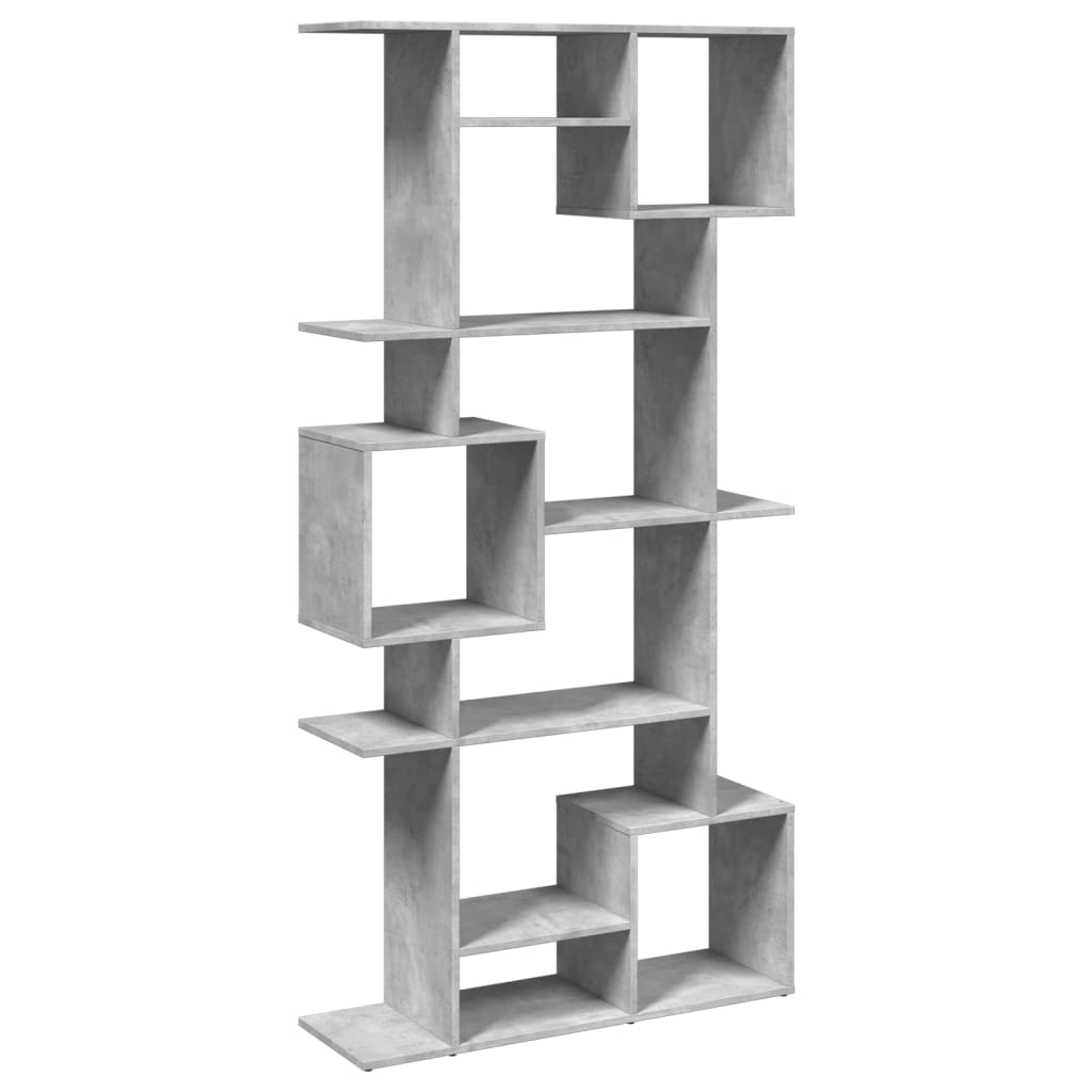 Boekenkast 92x29x188 cm bewerkt hout betongrijs