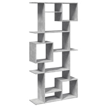 Boekenkast 92x29x188 cm bewerkt hout betongrijs