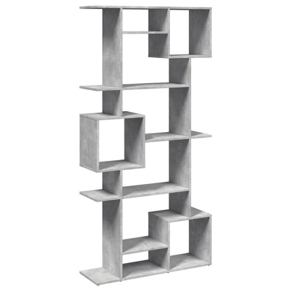 Boekenkast 92x29x188 cm bewerkt hout betongrijs