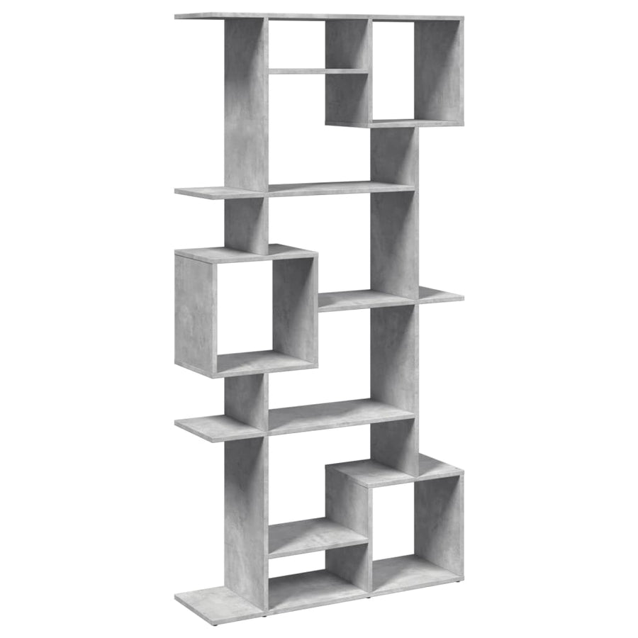 Boekenkast 92x29x188 cm bewerkt hout betongrijs