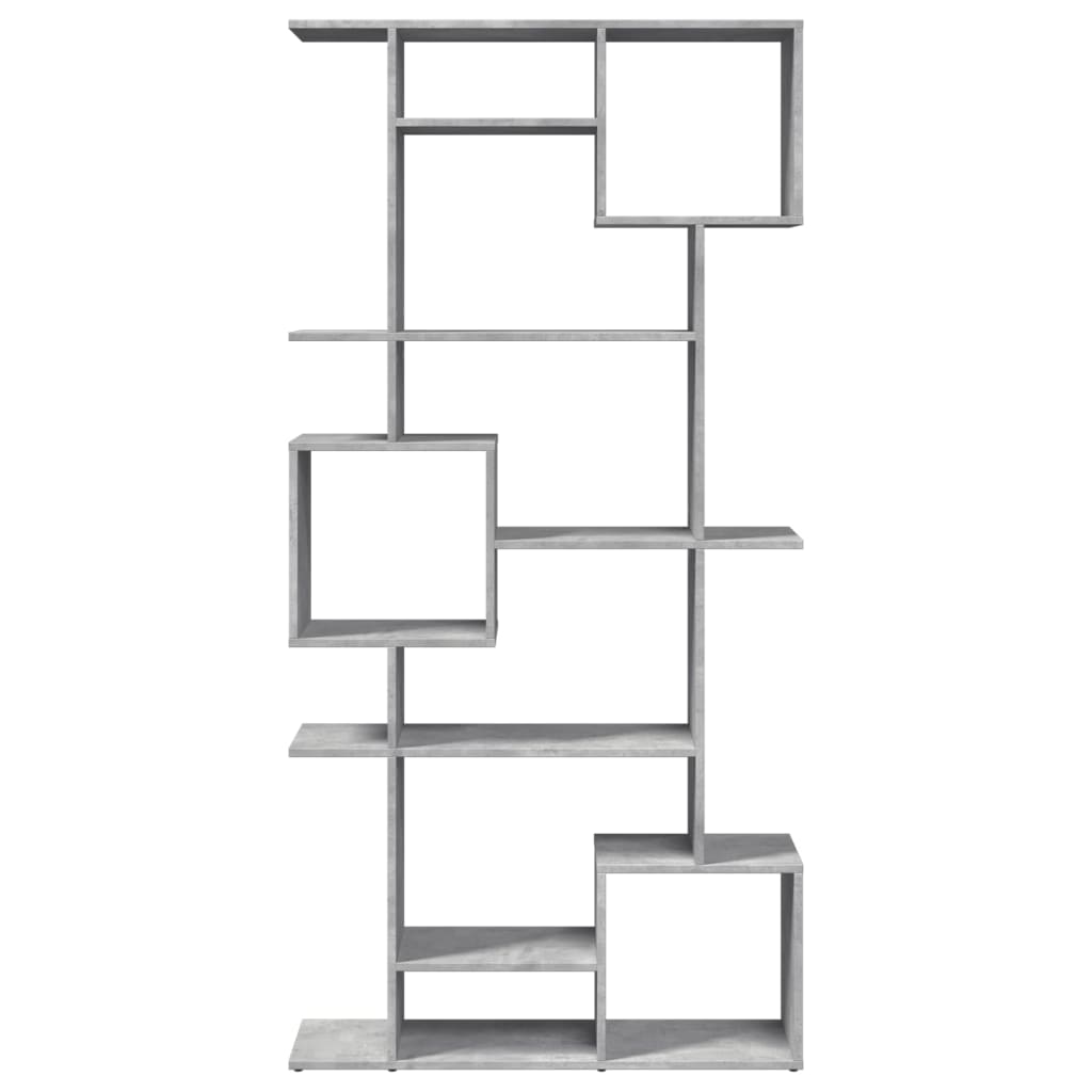 Boekenkast 92x29x188 cm bewerkt hout betongrijs