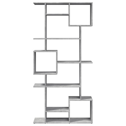 Boekenkast 92x29x188 cm bewerkt hout betongrijs
