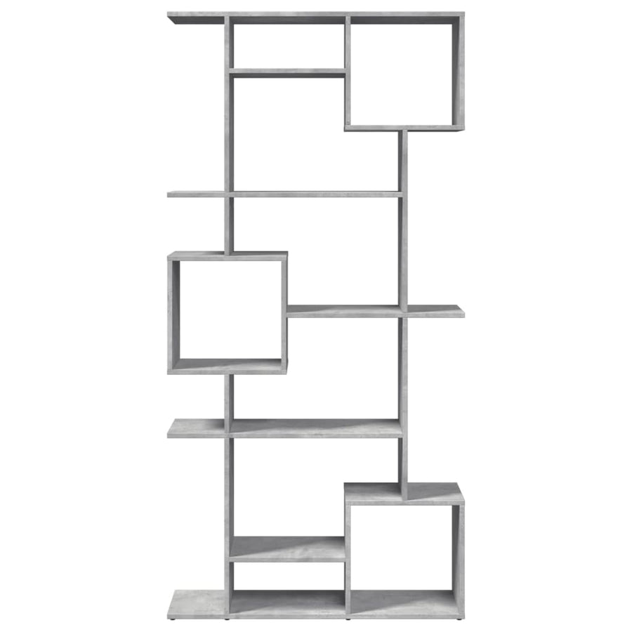 Boekenkast 92x29x188 cm bewerkt hout betongrijs