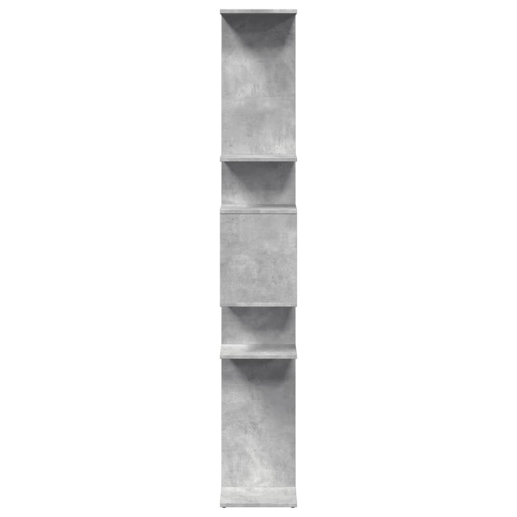 Boekenkast 92x29x188 cm bewerkt hout betongrijs