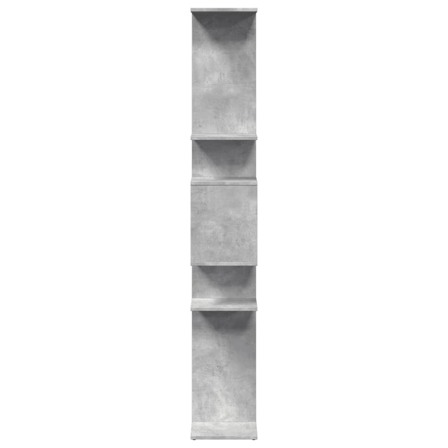 Boekenkast 92x29x188 cm bewerkt hout betongrijs