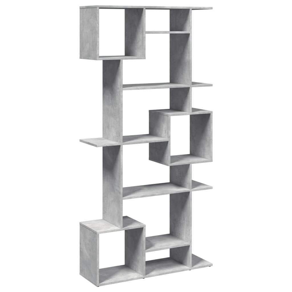 Boekenkast 92x29x188 cm bewerkt hout betongrijs
