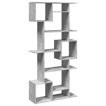 Boekenkast 92x29x188 cm bewerkt hout betongrijs