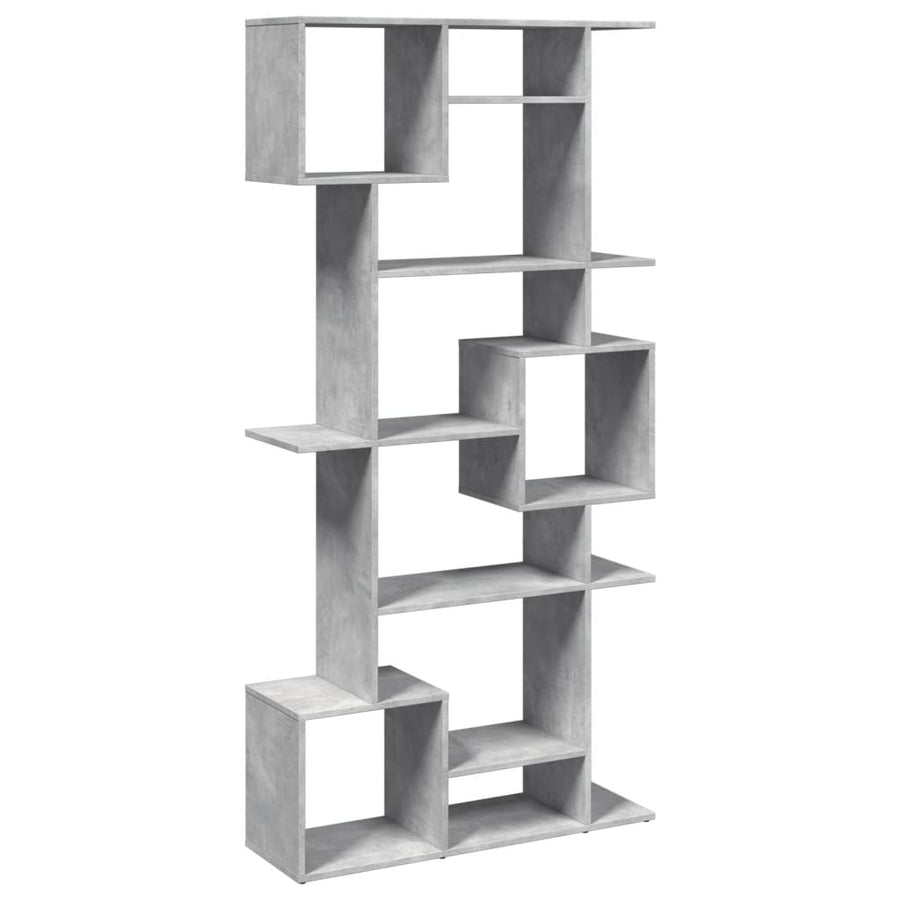 Boekenkast 92x29x188 cm bewerkt hout betongrijs