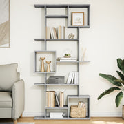 Boekenkast 92x29x188 cm bewerkt hout betongrijs