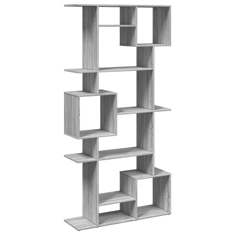 Boekenkast 92x29x188 cm bewerkt hout grijs sonoma eikenkleurig