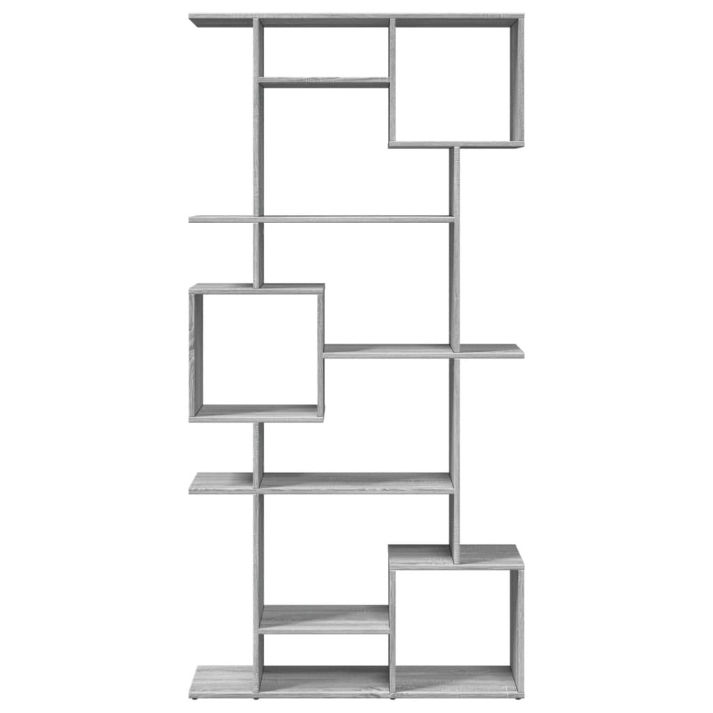 Boekenkast 92x29x188 cm bewerkt hout grijs sonoma eikenkleurig