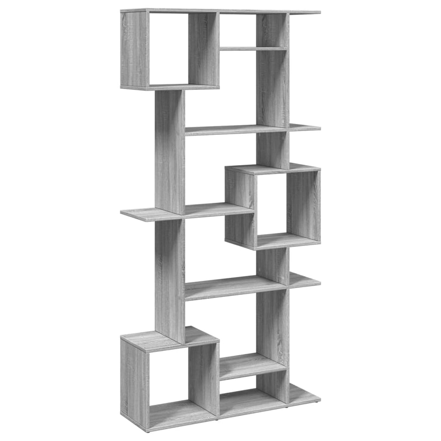 Boekenkast 92x29x188 cm bewerkt hout grijs sonoma eikenkleurig