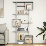 Boekenkast 92x29x188 cm bewerkt hout grijs