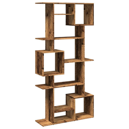 Boekenkast 92x29x188 cm bewerkt hout oud houtkleurig