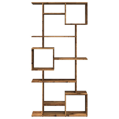 Boekenkast 92x29x188 cm bewerkt hout oud houtkleurig