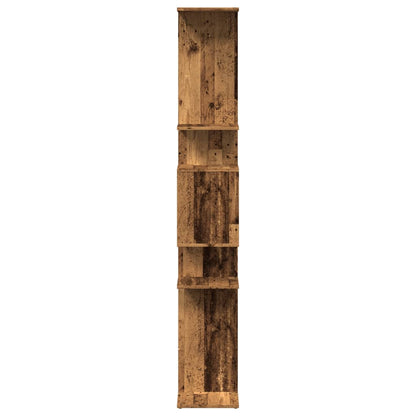 Boekenkast 92x29x188 cm bewerkt hout oud houtkleurig