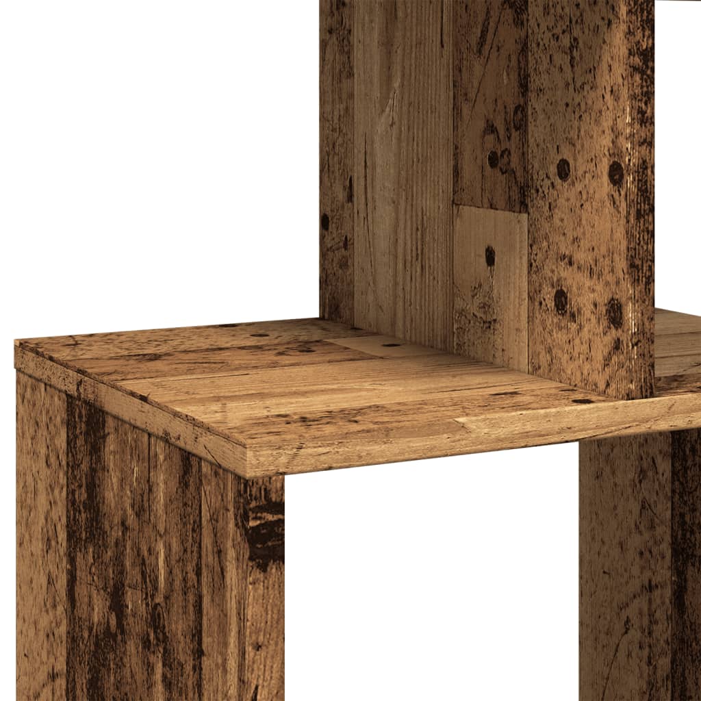 Boekenkast 92x29x188 cm bewerkt hout oud houtkleurig