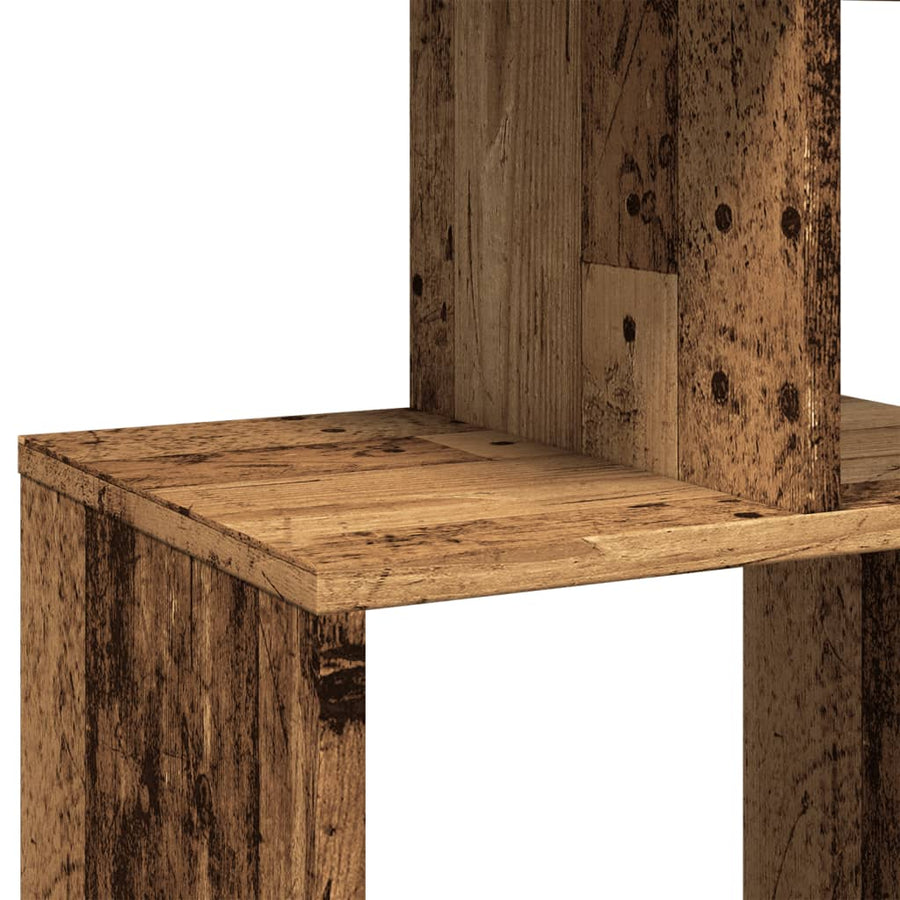 Boekenkast 92x29x188 cm bewerkt hout oud houtkleurig