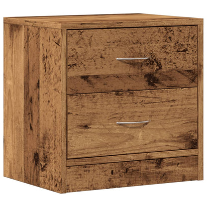 Nachtkastje 40x30x40 cm bewerkt hout oud houtkleurig