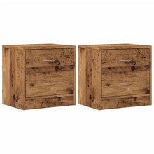 Nachtkastjes 2 st 40x30x40 cm bewerkt hout oud houtkleurig