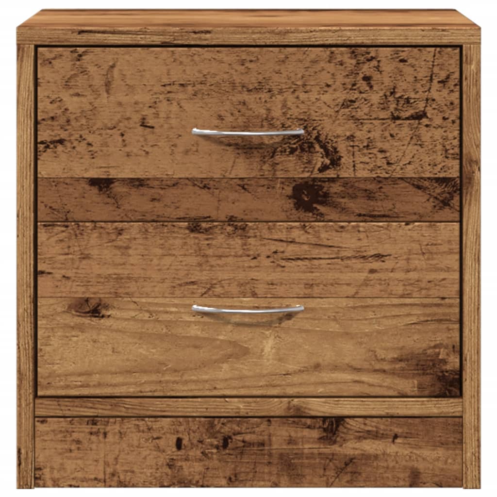 Nachtkastjes 2 st 40x30x40 cm bewerkt hout oud houtkleurig