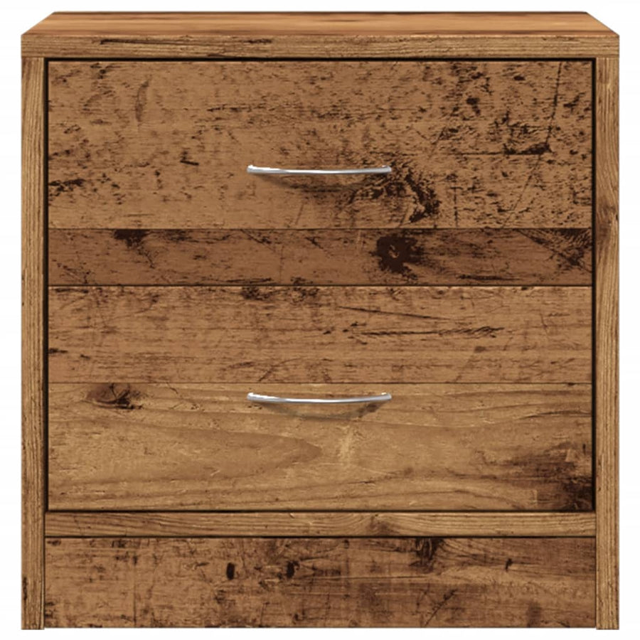 Nachtkastjes 2 st 40x30x40 cm bewerkt hout oud houtkleurig