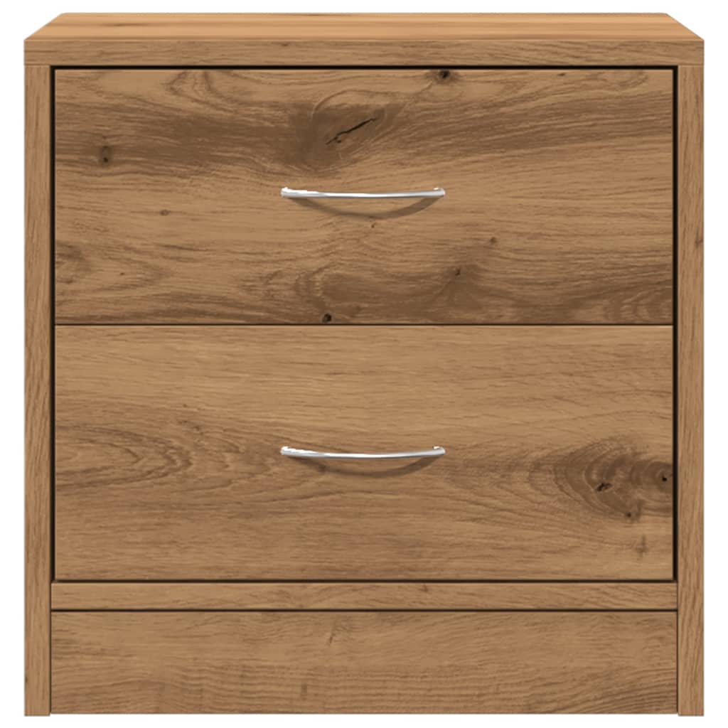 Nachtkastjes 2 st 40x30x40 cm bewerkt hout artisanaal eiken
